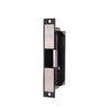 Black and silver door handle on a white background