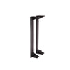 Pair of black metal stands on a white background