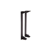 Pair of black metal stands on a white background