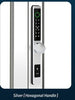 McGrath A231 Slimline Digital Lock, Hexagon Handle, Silver Euro Style 35mm Backset Hook Bolt Mortice Lock, Suits Sliding Doors