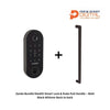 Zanda Bundle Stealth Smart Lock & Duke Pull Handle – Matt Black 600mm Back to back