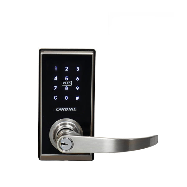 Carbine CEL2-3in1 Standalone Electronic Leverset – Satin Nickel, Boxed (Includes 4 AA Batteries)