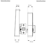 YALE LIBI DIGITAL DEADBOLT KEYED MATTE BLACK