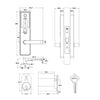 Hafele Genesis DL8800, Keyless Digital Entrance Smart Lock 5 in 1 Black